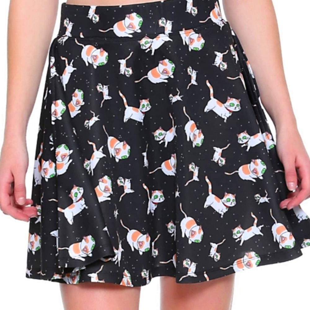 Rick and Morty Hot Topic Space Cat Skirt Large